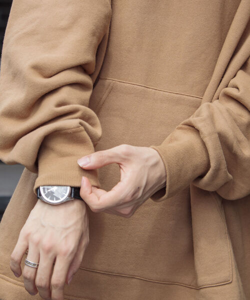 ARMY TWILL(アーミーツイル)の「【ARMY TWILL/アーミーツイル】アノラックパーカー スウェットパーカー 後付けフード 裏起毛(パーカー・メンズ・キャメル/チャコールグレー・M/L)」の6枚目の写真