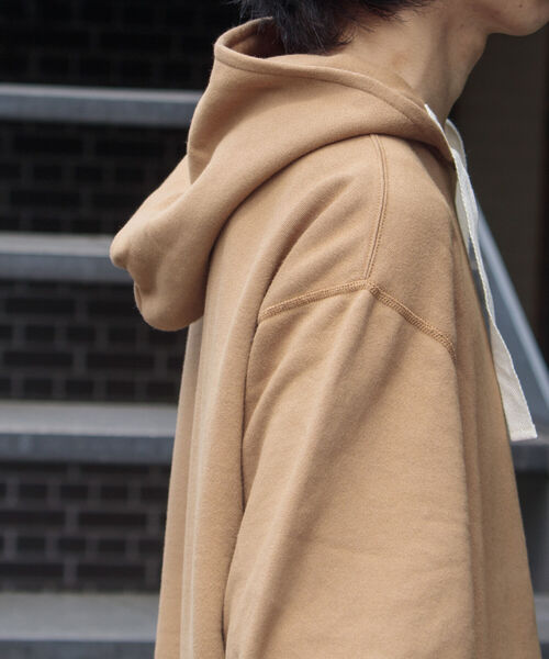 ARMY TWILL(アーミーツイル)の「【ARMY TWILL/アーミーツイル】アノラックパーカー スウェットパーカー 後付けフード 裏起毛(パーカー・メンズ・キャメル/チャコールグレー・M/L)」の9枚目の写真