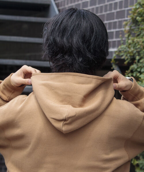 ARMY TWILL(アーミーツイル)の「【ARMY TWILL/アーミーツイル】アノラックパーカー スウェットパーカー 後付けフード 裏起毛(パーカー・メンズ・キャメル/チャコールグレー・M/L)」の11枚目の写真
