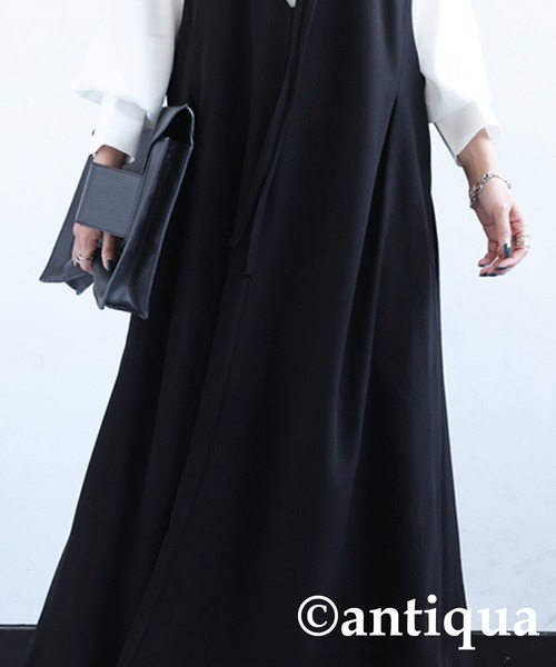 YURK Vネックサロペット YURK/ ユルク Vネックサロペット -リネン服と暮らしの雑貨屋l 麻