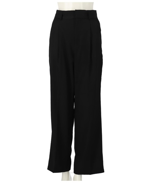 Settimissimo（セッティミッシモ）の「センタープレスウエストタックスラックスパンツ（スラックス・レディース・ブラック/パープル/ブラウン・M）」の8枚目の写真