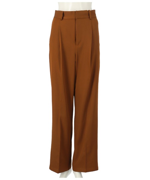 Settimissimo（セッティミッシモ）の「センタープレスウエストタックスラックスパンツ（スラックス・レディース・ブラック/パープル/ブラウン・M）」の16枚目の写真