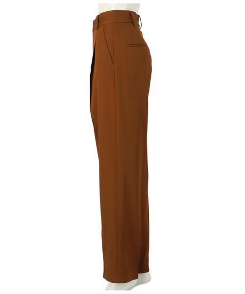 Settimissimo（セッティミッシモ）の「センタープレスウエストタックスラックスパンツ（スラックス・レディース・ブラック/パープル/ブラウン・M）」の5枚目の写真