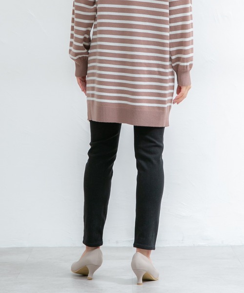 Honeys（ハニーズ）の「暖デニムスキニーパンツ（股下６７ｃｍ）（デニムパンツ・レディース・インディゴブルー/ブラック・SS/S/M/L/LL）」の5枚目の写真