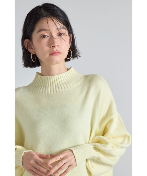 シアバターオーバーサイズスリットニットプルオーバー（ニット