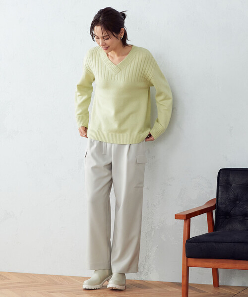 COMME CA ISM（コムサイズム）の「カーゴパンツ（カーゴパンツ・レディース・グレイッシュベージュ/ブラウン・MEDIUM/LARGE）」の7枚目の写真