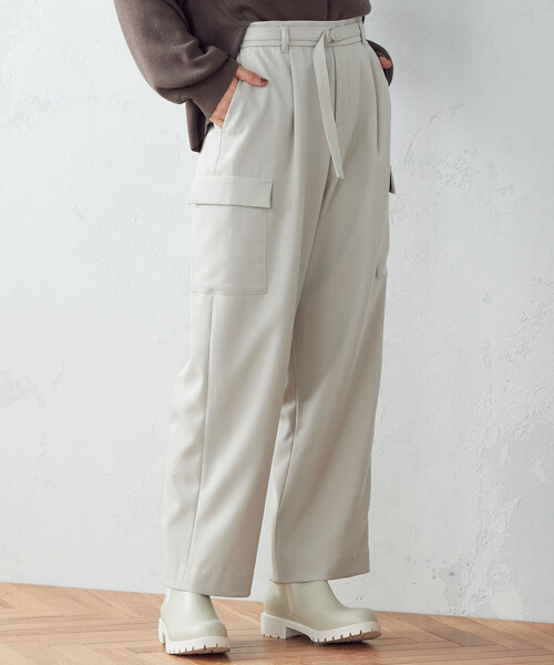 COMME CA ISM（コムサイズム）の「カーゴパンツ（カーゴパンツ・レディース・グレイッシュベージュ/ブラウン・MEDIUM/LARGE）」の9枚目の写真