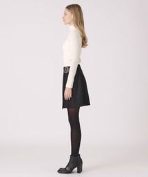 BLUE LABEL CRESTBRIDGE マットツイルストスカート風パンツ クレストブリッジチェックライトクロッシングツイルスカート