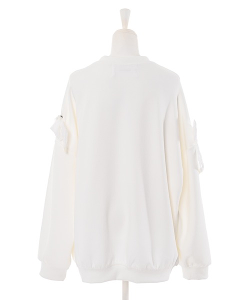 Narcissus（ナルシス）の「【Narcissus】リボンスウェット（スウェット・レディース・ブラック/ホワイト・FREE）」の8枚目の写真