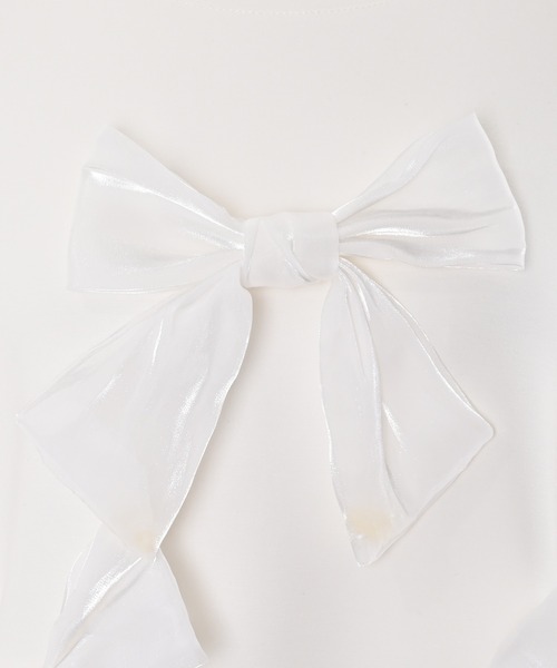 Narcissus（ナルシス）の「【Narcissus】リボンスウェット（スウェット・レディース・ブラック/ホワイト・FREE）」の9枚目の写真