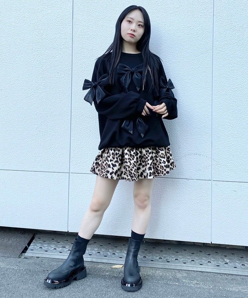 Narcissus（ナルシス）の「【Narcissus】リボンスウェット（スウェット・レディース・ブラック/ホワイト・FREE）」の17枚目の写真