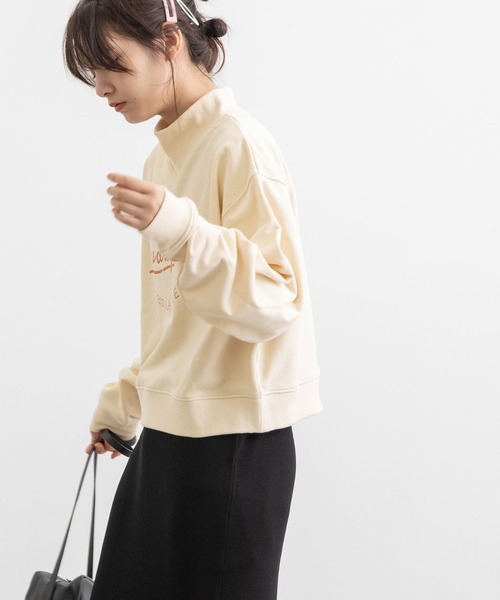 POU DOU DOU(プードゥドゥ)の「裏毛コンパクトロゴスウェット(Tシャツ/カットソー・レディース・ライトブルー/アイボリー/ダークグレー/マスタード・3)」の22枚目の写真