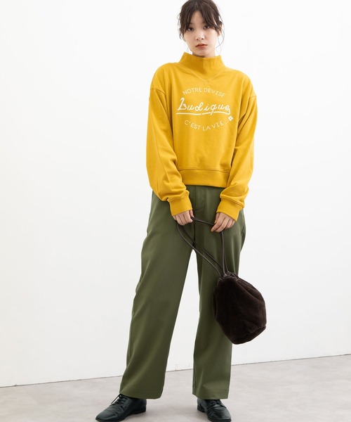 POU DOU DOU(プードゥドゥ)の「裏毛コンパクトロゴスウェット(Tシャツ/カットソー・レディース・ライトブルー/アイボリー/ダークグレー/マスタード・3)」の19枚目の写真