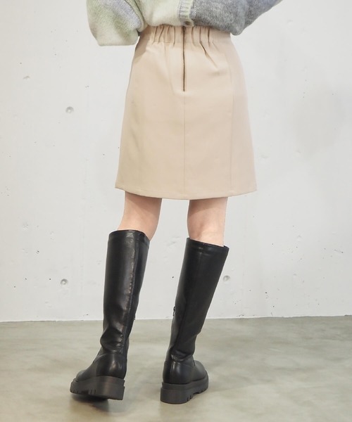 tiptop(ティップトップ)の「【2サイズ展開】フロント切り替え台形スカート【web限定Sサイズあり】(スカート・レディース・ブラック/ライトベージュ/チャコールグレー・S/M)」の7枚目の写真