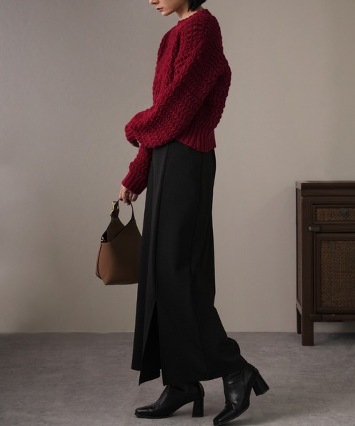 IAMUSE(アイアミューズ)の「ざっくりボリュームニット S0814【IAMUSE】(ニット/セーター・レディース・ブルー/アイボリー/レッド・FREE)」の13枚目の写真