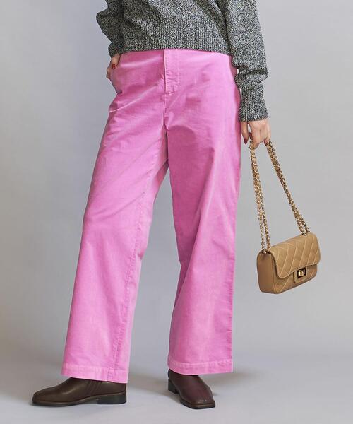 BEAUTY&YOUTH UNITED ARROWS（ビューティーアンドユースユナイテッドアローズ）の「コットンベロア ワイド パンツ（その他パンツ・レディース・グレー/コバルトブルー/ピンク・S/M）」の3枚目の写真