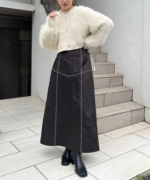 CAPRICIEUX LE'MAGE（カプリシューレマージュ）の「フェザーニット（ニット/セーター・レディース・アイボリー/チャコールグレー/ベージュ・FREE）」の20枚目の写真