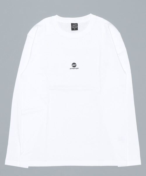 CERCA（チェルカ）の「BEYES/プリント ロングスリーブ クルーネックTシャツ（Tシャツ/カットソー・メンズ・ベージュ/ブラック/ホワイト・MEDIUM/LARGE）」の3枚目の写真