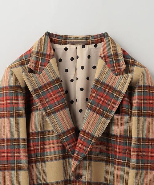 The Stylist Japan（ザスタイリストジャパン）の「＜The StylistJapan＞ BRITISH CHECK JACKET/テーラードジャケット（テーラードジャケット・メンズ・ブラウン・S/M/L）」の3枚目の写真