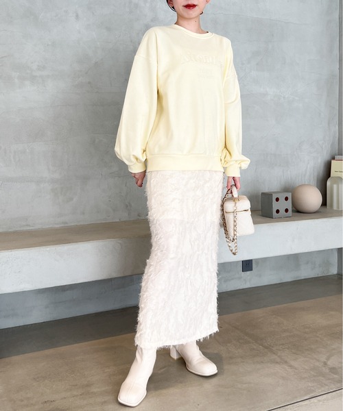 Heather（ヘザー）の「AZATOフェザージャガードスカート　179417（スカート・レディース・アイボリー/オフホワイト/ピンク・S/M）」の13枚目の写真