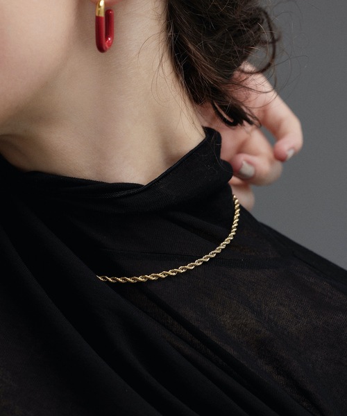 CENE（セネ）の「【CENE】セネ/ブレイディドネックレス（ネックレス・レディース・シルバー/ゴールド/ゴールド系その他・FREE）」の4枚目の写真