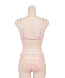 ラヴィジュール パープル花柄ブラジャーソングショーツセット Ravijour（ラヴィジュール）の「フラワーソング ブラレット ブラ