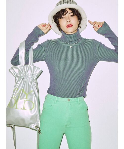 jouetie(ジュエティ)の「ベーシックカラータートル(ニット/セーター・レディース・パープル/ブルー/ブラック/アイボリー/ライトピンク/レッド/グリーン・MEDIUM)」の1枚目の写真