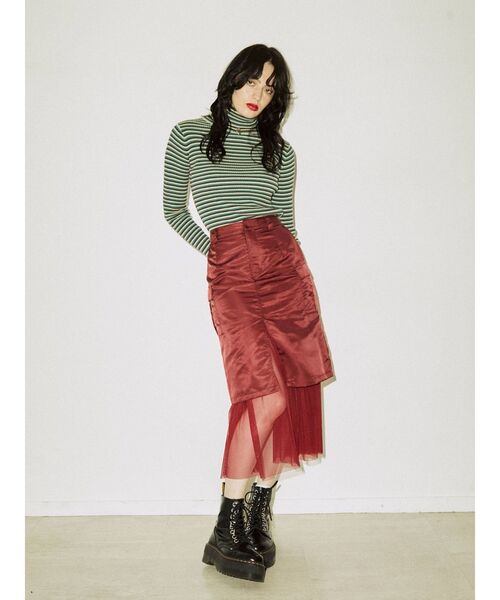 jouetie(ジュエティ)の「ベーシックカラータートル(ニット/セーター・レディース・パープル/ブルー/ブラック/アイボリー/ライトピンク/レッド/グリーン・MEDIUM)」の14枚目の写真