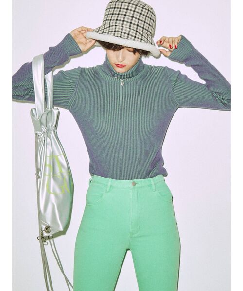 jouetie(ジュエティ)の「ベーシックカラータートル(ニット/セーター・レディース・パープル/ブルー/ブラック/アイボリー/ライトピンク/レッド/グリーン・MEDIUM)」の16枚目の写真