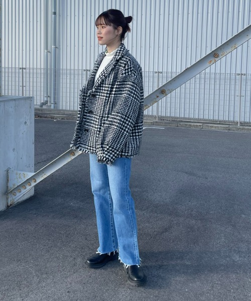 RODEO CROWNS WIDE BOWL(ロデオクラウンズワイドボウル)の「Shapely Semi flare デニムパンツ(デニムパンツ・レディース・ブルー/ワンウォッシュ・X-SMALL/MEDIUM/SMALL)」の8枚目の写真