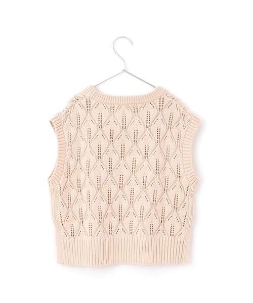 MAKE YOUR DAY（メイクユアデイ）の「リーフ柄ニットベスト■80～140cm（ベスト・キッズ・アイボリー/ネイビー/ライム・90/100/110/120/130/140）」の9枚目の写真