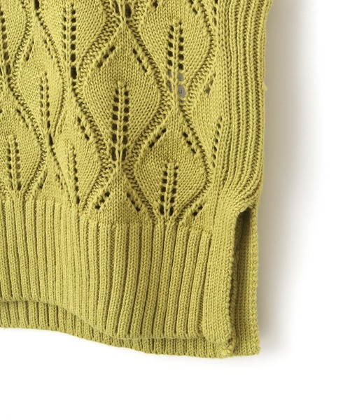 MAKE YOUR DAY（メイクユアデイ）の「リーフ柄ニットベスト■80～140cm（ベスト・キッズ・アイボリー/ネイビー/ライム・90/100/110/120/130/140）」の18枚目の写真