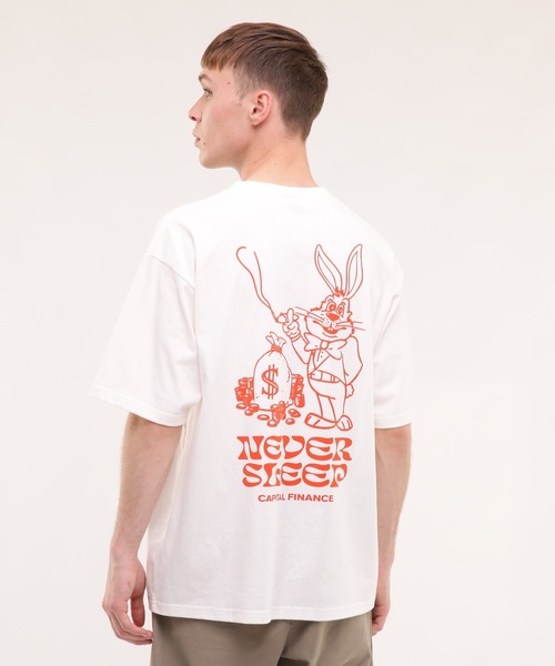 MANASTASH（マナスタッシュ）の「MANASTASH/マナスタッシュ/CiTee RABBIT（Tシャツ/カットソー・メンズ・ホワイト/レモンイエロー/ブラック・MEDIUM/LARGE/X-LARGE/XX-LARGE）」の2枚目の写真