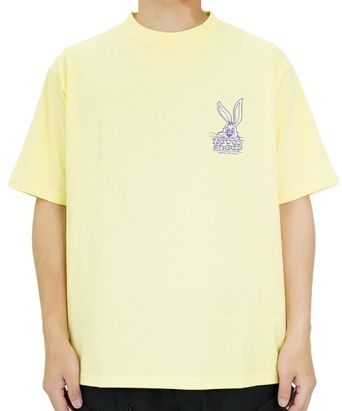 MANASTASH（マナスタッシュ）の「MANASTASH/マナスタッシュ/CiTee RABBIT（Tシャツ/カットソー・メンズ・ホワイト/レモンイエロー/ブラック・MEDIUM/LARGE/X-LARGE/XX-LARGE）」の5枚目の写真