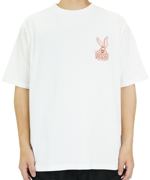 MANASTASH（マナスタッシュ）の「MANASTASH/マナスタッシュ/CiTee RABBIT（Tシャツ/カットソー・メンズ・ホワイト/レモンイエロー/ブラック・MEDIUM/LARGE/X-LARGE/XX-LARGE）」の6枚目の写真