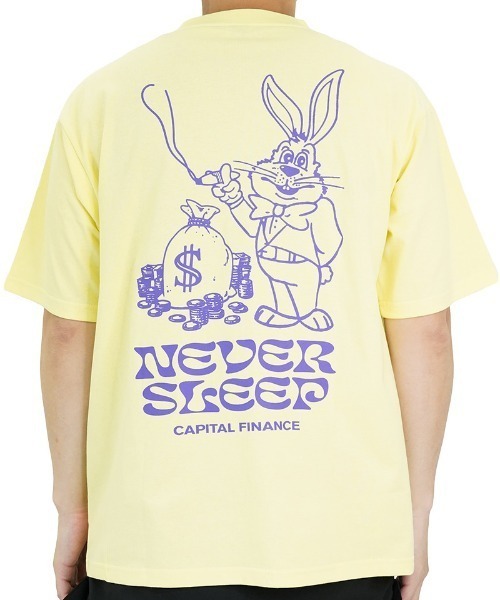 MANASTASH（マナスタッシュ）の「MANASTASH/マナスタッシュ/CiTee RABBIT（Tシャツ/カットソー・メンズ・ホワイト/レモンイエロー/ブラック・MEDIUM/LARGE/X-LARGE/XX-LARGE）」の9枚目の写真