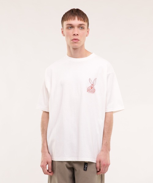 MANASTASH（マナスタッシュ）の「MANASTASH/マナスタッシュ/CiTee RABBIT（Tシャツ/カットソー・メンズ・ホワイト/レモンイエロー/ブラック・MEDIUM/LARGE/X-LARGE/XX-LARGE）」の18枚目の写真