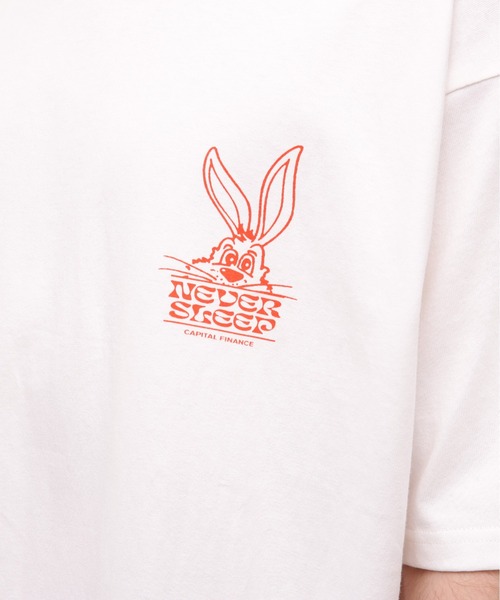 MANASTASH（マナスタッシュ）の「MANASTASH/マナスタッシュ/CiTee RABBIT（Tシャツ/カットソー・メンズ・ホワイト/レモンイエロー/ブラック・MEDIUM/LARGE/X-LARGE/XX-LARGE）」の13枚目の写真
