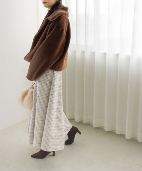 RANDA（ランダ）の「ツイードフレアワンピース（ワンピース・レディース・グレー/クリーム/ブラック・0/1）」の22枚目の写真