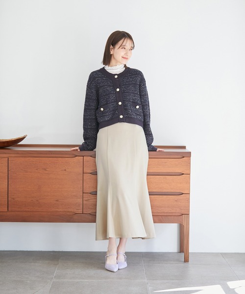 VIS（ビス）の「【270days美ストレッチシリーズ】マーメイドスカート【洗える】（スカート・レディース・ベージュ/ネイビー/ピンク系その他2・M/S/SS/L）」の10枚目の写真