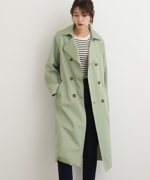 DRESKIP(ドレスキップ)の「◆【防花粉/撥水】リサイクルポリ トレンチコート(トレンチコート・レディース・サンドベージュ/ブラック/カーキ・02/03/04)」の21枚目の写真