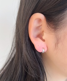 シンプルミニフープ ワンタッチピアス