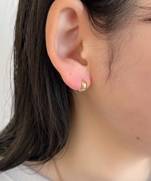 シンプルミニフープ ワンタッチピアス