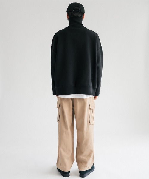 Ressaca(レサーカ)の「ルーズシルエット 裾ドローコード ワイドストレートイージーカーゴパンツ(カーゴパンツ・メンズ・ブラック/ベージュ/カーキ・S/L/XL/M)」の18枚目の写真