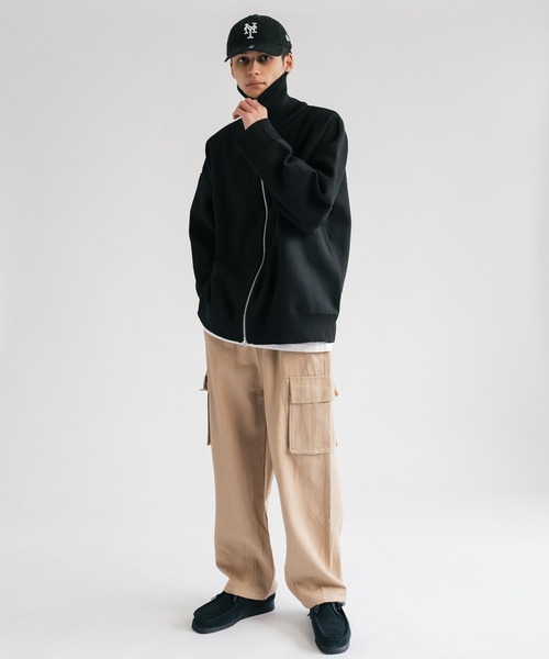 Ressaca(レサーカ)の「ルーズシルエット 裾ドローコード ワイドストレートイージーカーゴパンツ(カーゴパンツ・メンズ・ブラック/ベージュ/カーキ・S/L/XL/M)」の6枚目の写真