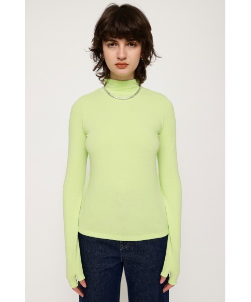 SLY（スライ）の「H/N GLOVE TOPS ハイネック グローブ トップス（Tシャツ/カットソー・レディース・ライトグリーン/ライトグレー/ピンク/ブラック・FREE）」の16枚目の写真