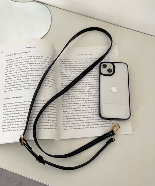 prose verse（プロズヴェール）の「合皮ベルトスマホストラップ（スマホグッズ・レディース・ブラック/シルバー/グリーン/アイボリー/ピンク・ﾌﾘ-）」の3枚目の写真