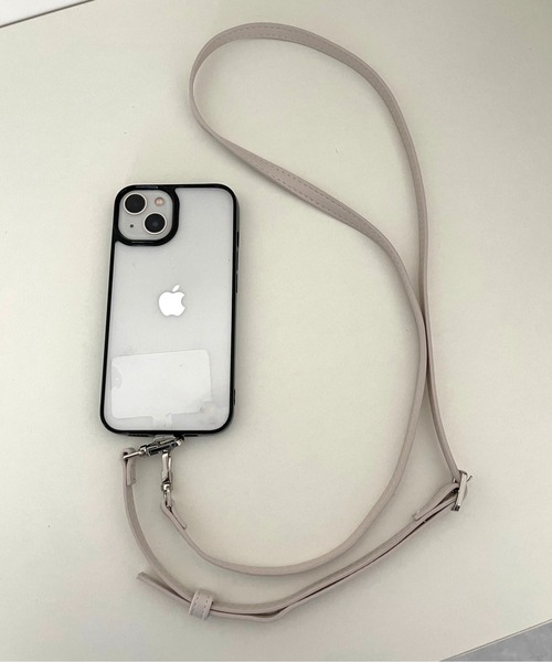 prose verse（プロズヴェール）の「合皮ベルトスマホストラップ（スマホグッズ・レディース・ブラック/シルバー/グリーン/アイボリー/ピンク・ﾌﾘ-）」の10枚目の写真