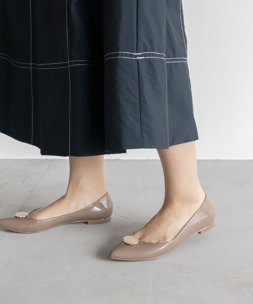 RANDA（ランダ）の「マーブルパーツレインパンプス（レインシューズ・レディース・ブラック/アイボリー/グレイッシュベージュ・S/M/L/LL）」の3枚目の写真