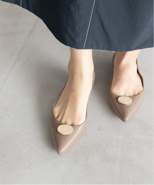 RANDA（ランダ）の「マーブルパーツレインパンプス（レインシューズ・レディース・ブラック/アイボリー/グレイッシュベージュ・S/M/L/LL）」の17枚目の写真